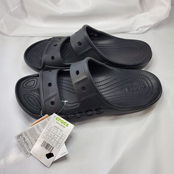 CROCS Other - Crocs Baya Slide Sandals Mens 12 Black Lightweight Slip-On Comfort Footwear